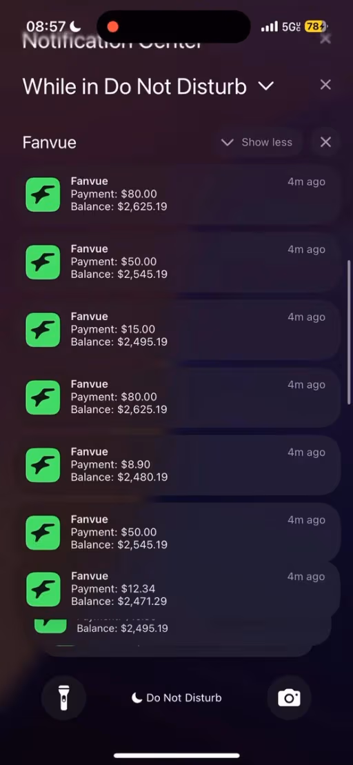 Fanvue sales with an AI model